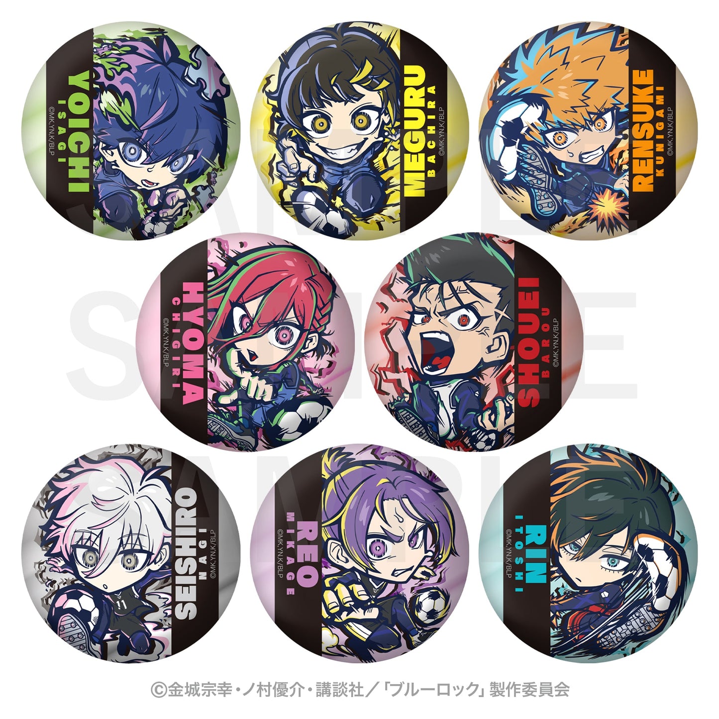 BLUE LOCK - E-TOON METALLIC CAN BADGE TRADING BLIND BOX Anime Pop