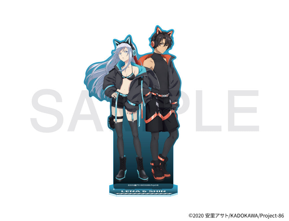 86 -EIGHTY SIX- X COLLABOCAFEHONPO BLANC 2025 BIG ACRYLIC STAND Anime Pop