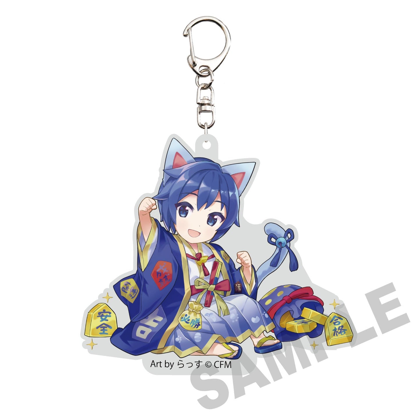 HATSUNE MIKU X MANEKI-NEKO DIE-CUT KAITO ART BY RASSU ACRYLIC KEYCHAIN Anime Pop