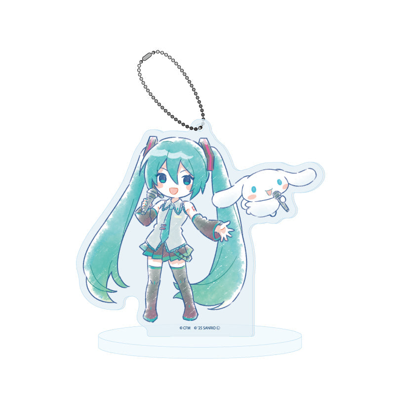 HATSUNE MIKU X CINNAMOROLL 25 GRAFF ART ILLUSTRATION ACRYLIC STAND KEYCHAIN Anime Pop