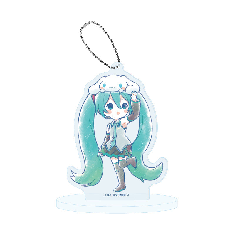 HATSUNE MIKU X CINNAMOROLL 28 GRAFF ART ILLUSTRATION ACRYLIC STAND KEYCHAIN Anime Pop