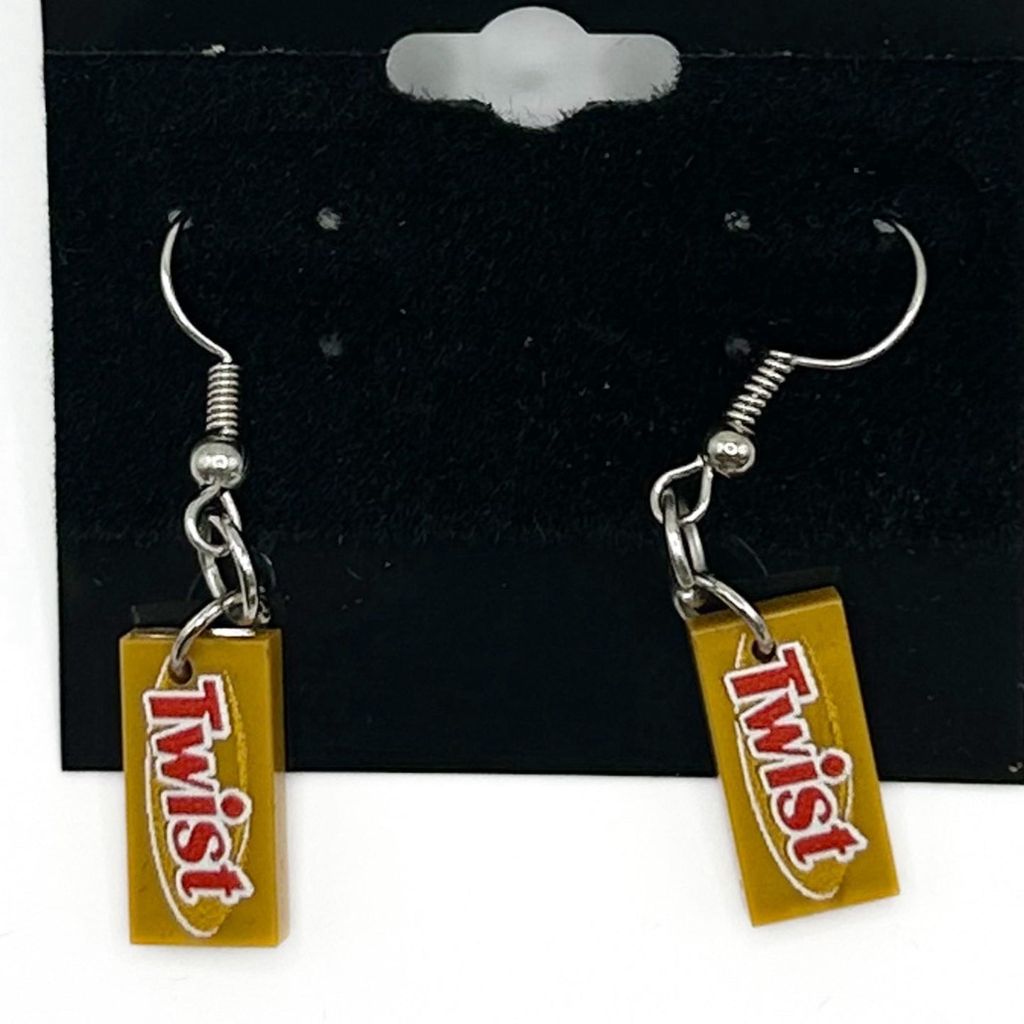 Twist Candy Earrings made from LEGO Bricks - B3 Customs B3 Customs