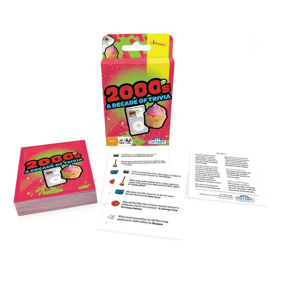 2000s A Decade of Trivia Card Game Outset