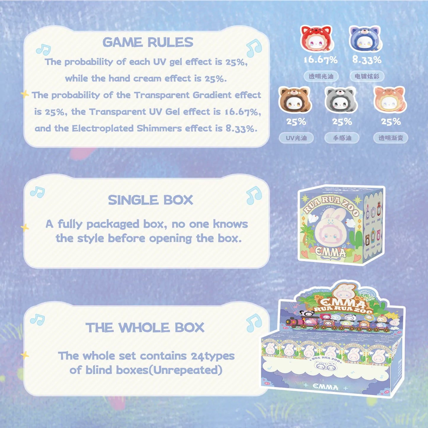 EMMA RUA RUA ZOO blind box (1 Blind Box) Super Anime Store