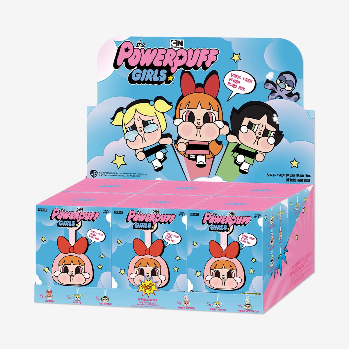 CRYBABY × Powerpuff Girls Series-Vinyl Face Plush Blind Box (1 Blind Box) Super Anime Store