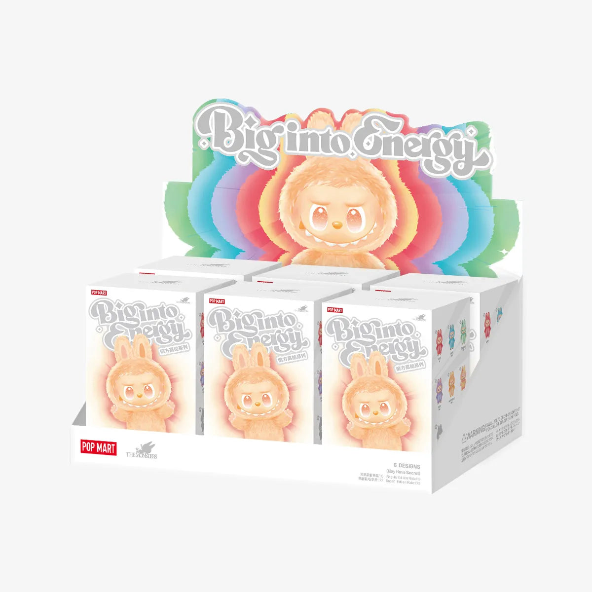 THE MONSTERS Labubu Big into Energy Series-Vinyl Plush Pendant Blind Box Sealed Display (6 Boxes) Spoils and Loot