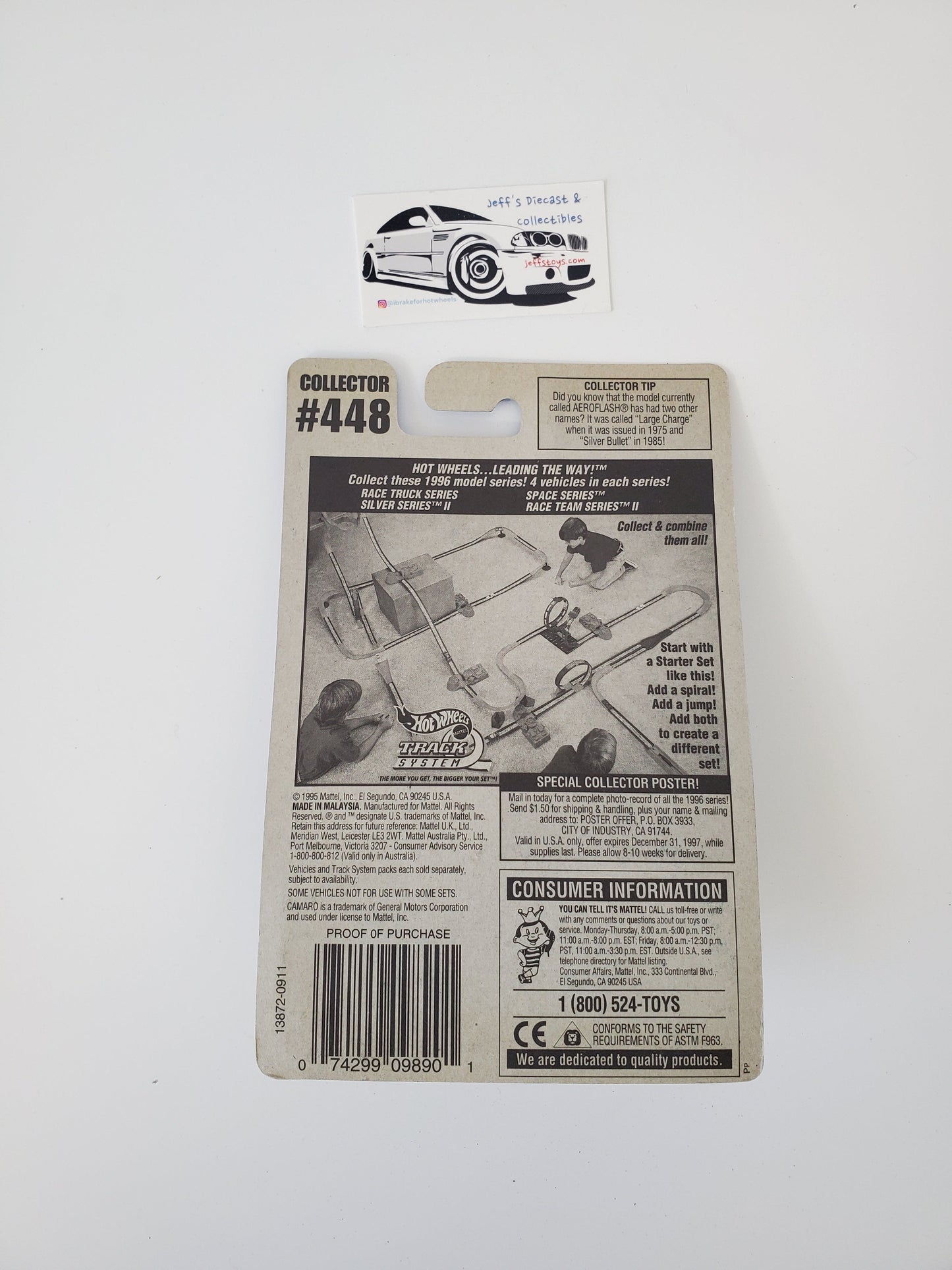 1995 Hot Wheels '67 Camaro #448 - Rare Base Errors! Jeff's Diecast & Collectibles