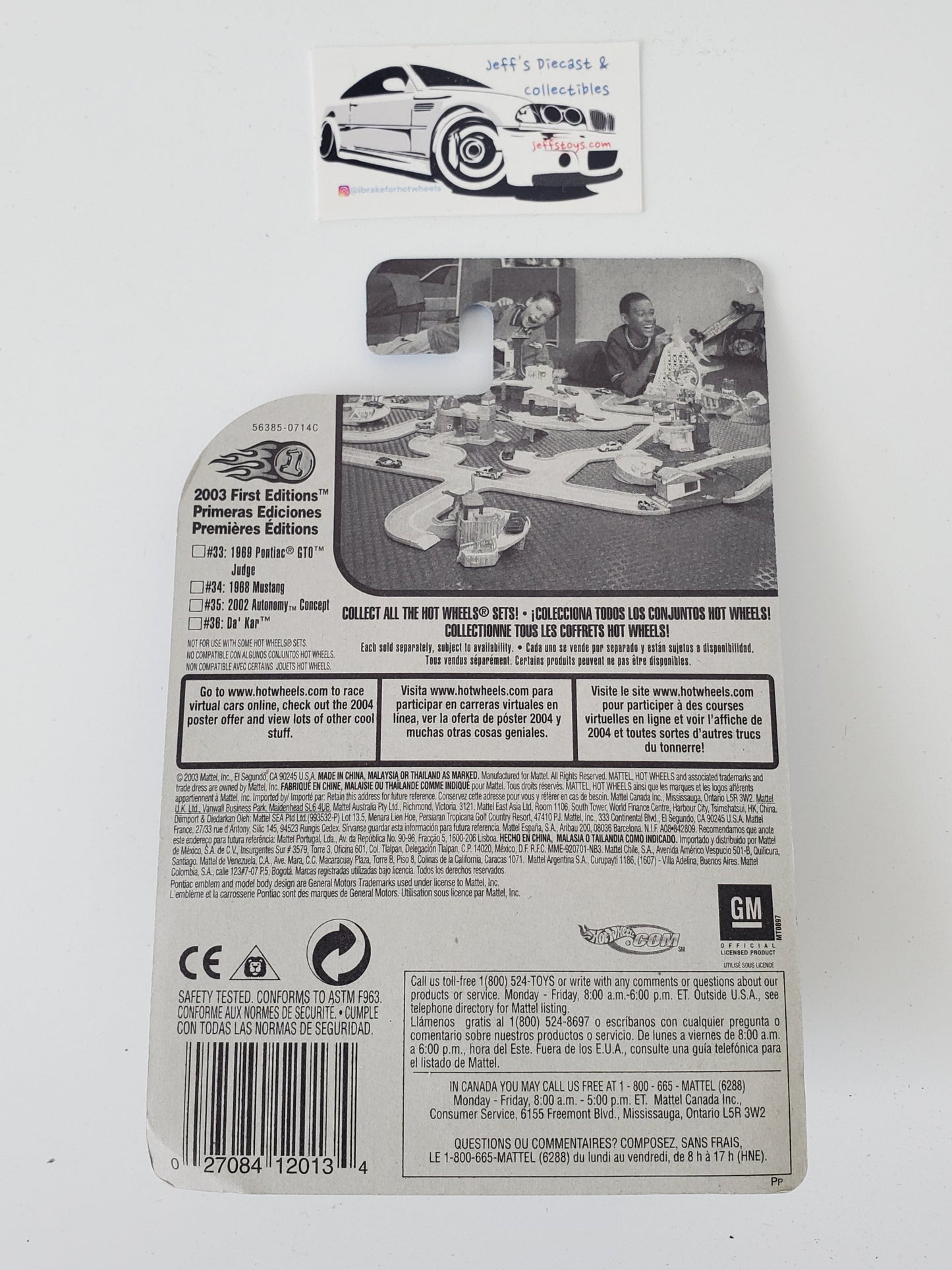 2003 Hot Wheels 1969 Pontiac GTO Judge #45 Jeff's Diecast & Collectibles