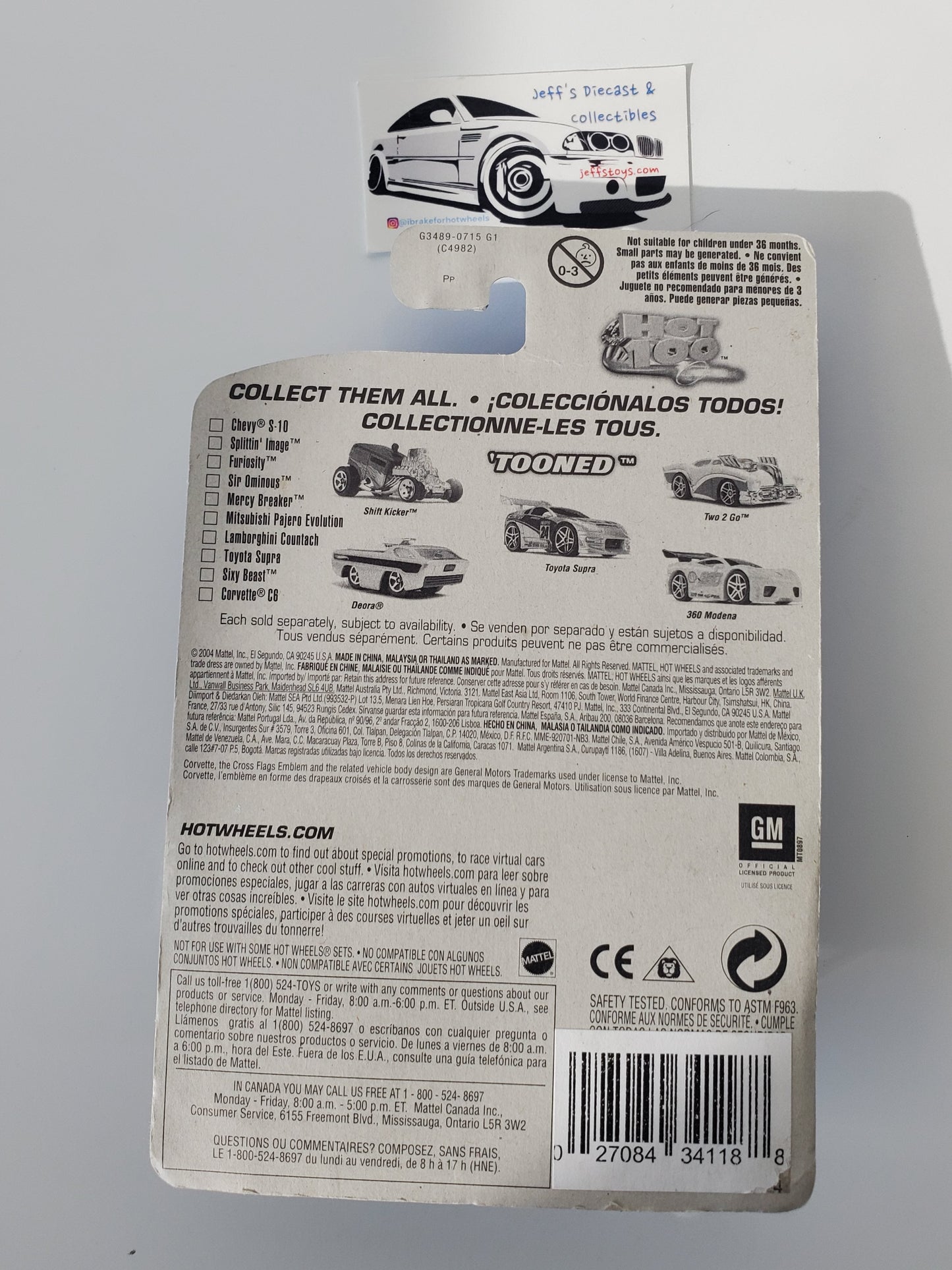 2004 Hot Wheels Tooned 1963 Corvette #93 Jeff's Diecast & Collectibles