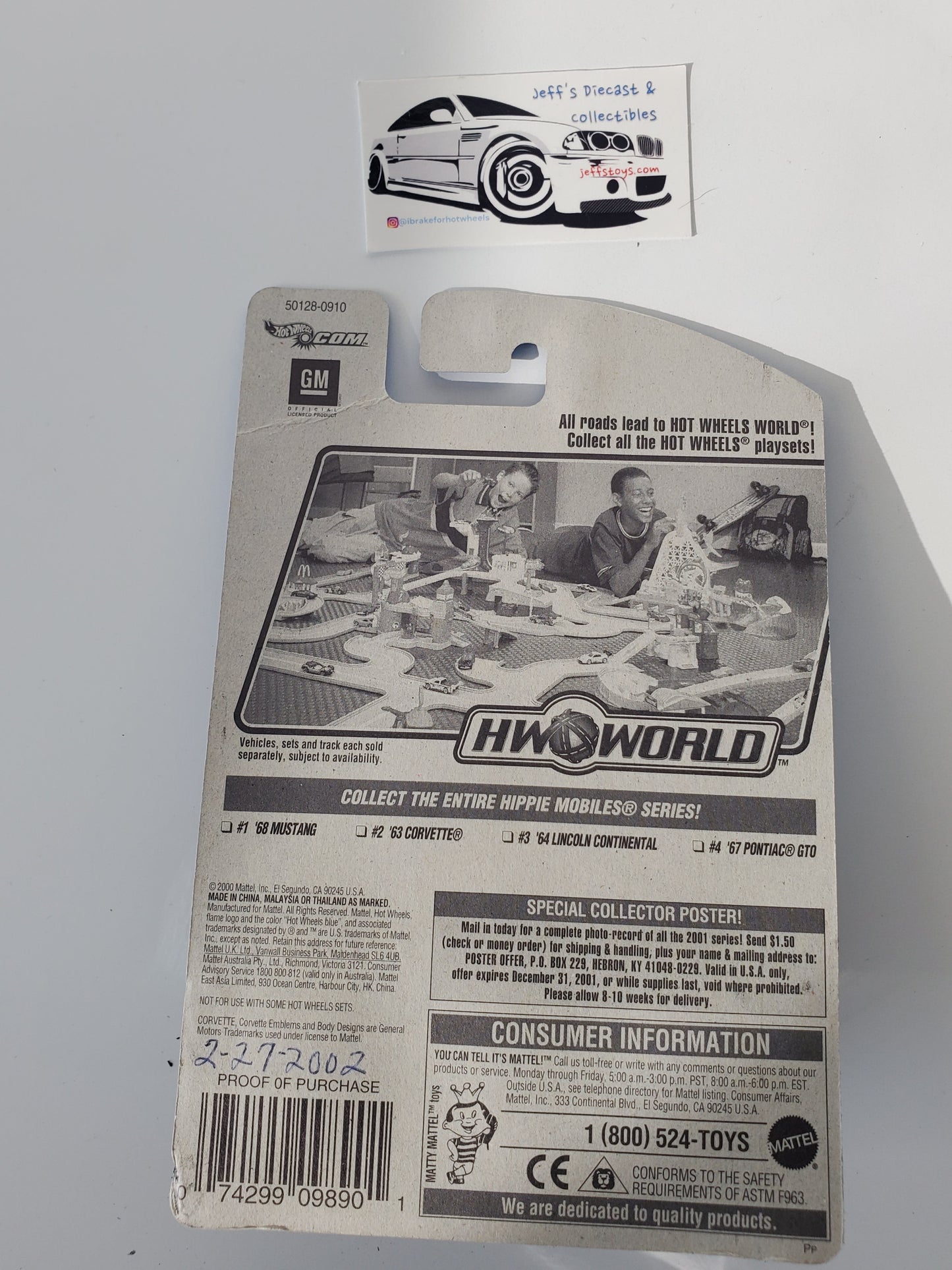 2001 Hot Wheels '63 Corvette #90 Jeff's Diecast & Collectibles