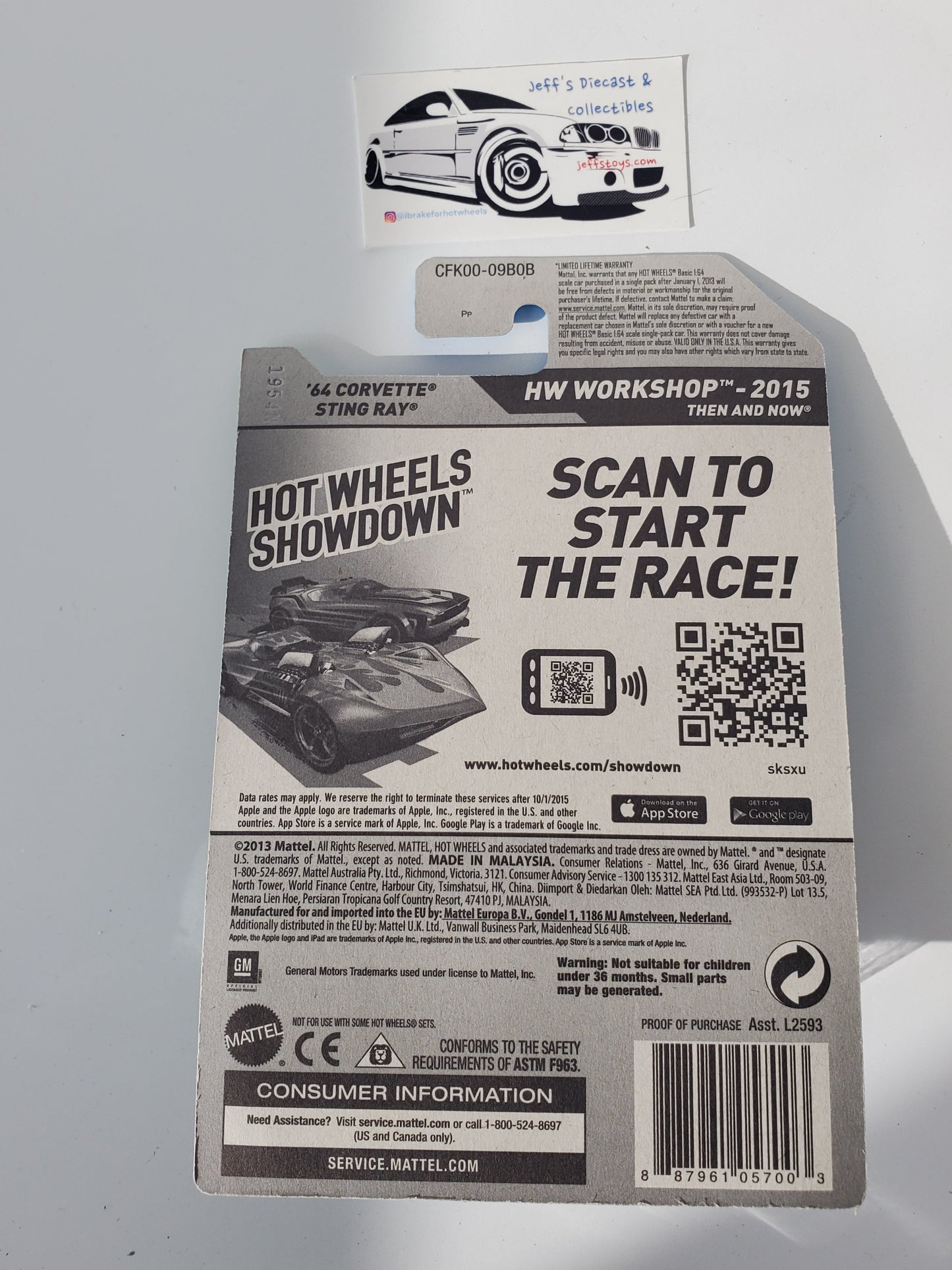 2014 Hot Wheels '64 Corvette Stingray #223 Green Kmart Exclusive Color Jeff's Diecast & Collectibles