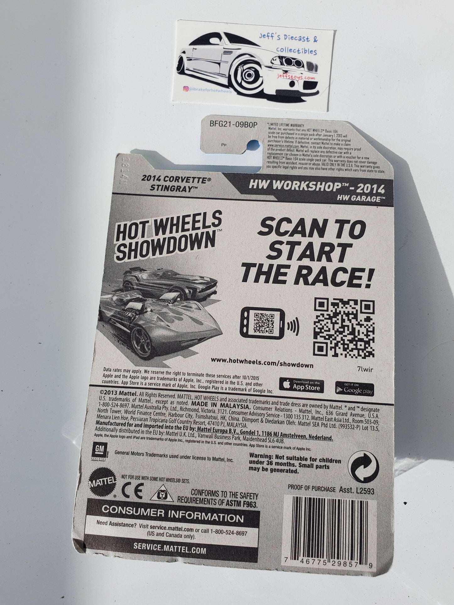 2014 Hot Wheels 2014 Corvette Stingray #207 Blue Jeff's Diecast & Collectibles