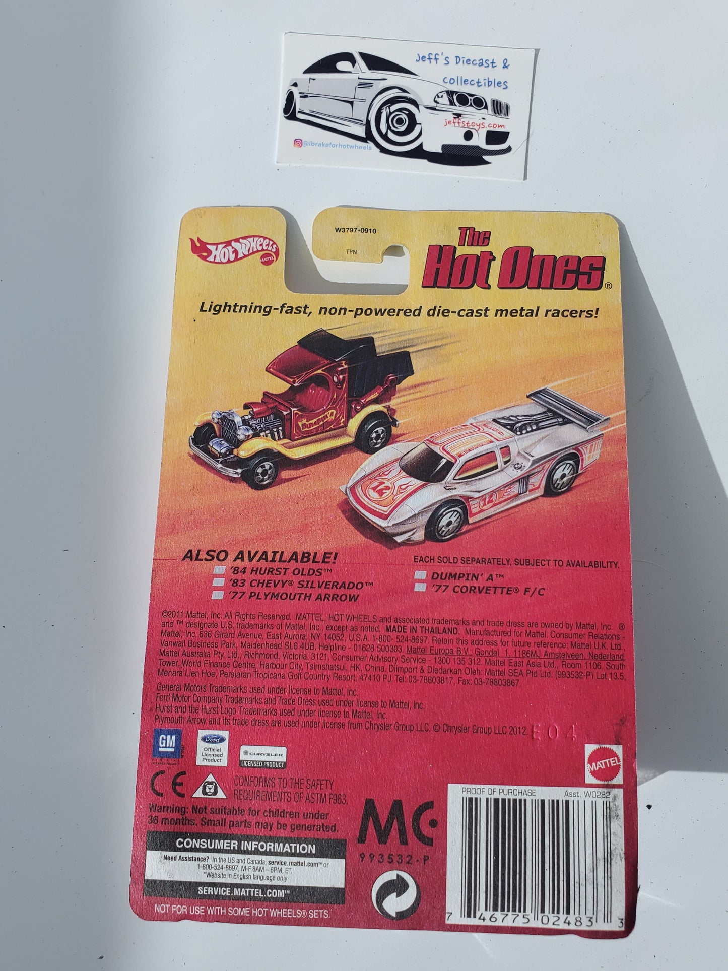 2011 Hot Wheels Hot Ones '77 Corvette F/C Jeff's Diecast & Collectibles