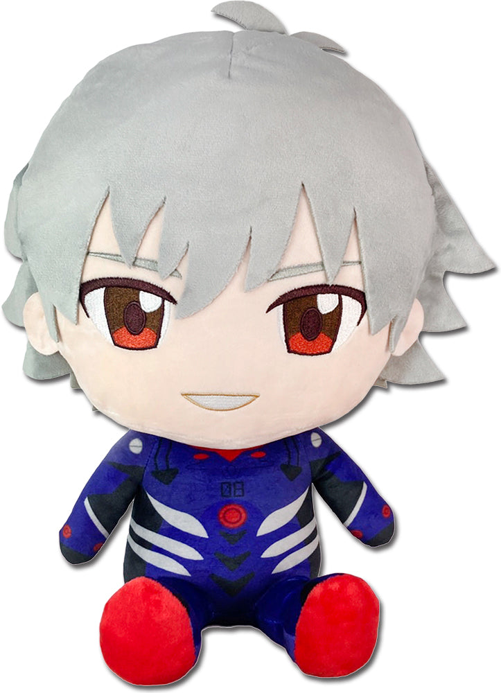 EVANGELION NEW MOVIE - KAWORU PLUG SUIT SITTING PLUSH 12" H Super Anime Store