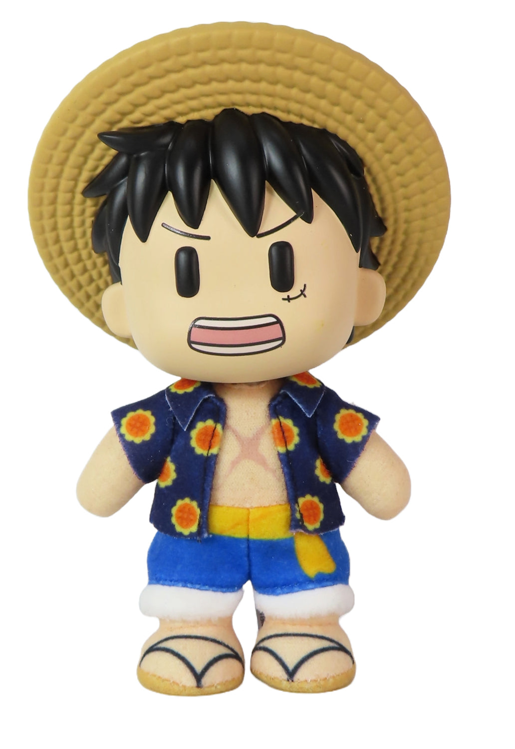 ONE PIECE - LUFFY DRESS ROZA PLASTIC HEAD MOVEABLE VER PLUSH 4.5'' Super Anime Store