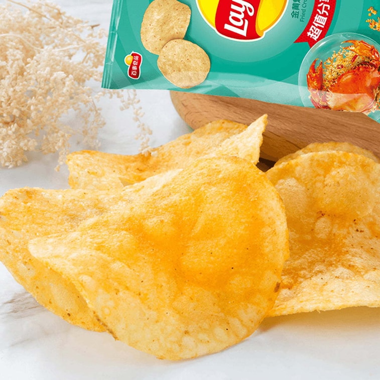 Lays Fried Crab Potato Chips 2.46oz - Authentic Asian Seafood Flavor Snack Super Anime Store