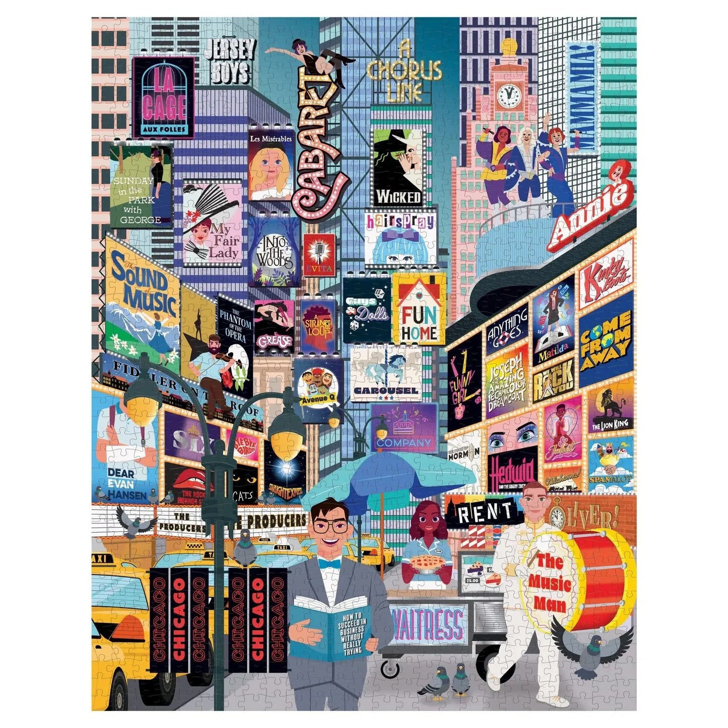 50 Must-See Musicals Bucket List 1000 Piece Jigsaw Puzzle Ridley
