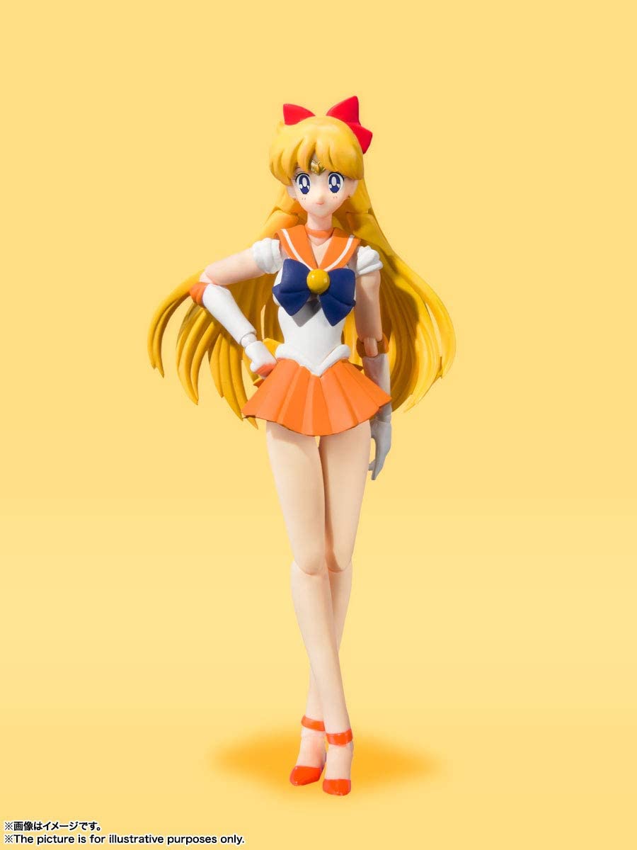 Sailor Venus S.H. Figuarts Animation Color Edition - Bandai Tamashii Nations Pretty Guardian Sailor Moon Action Figure Super Anime Store