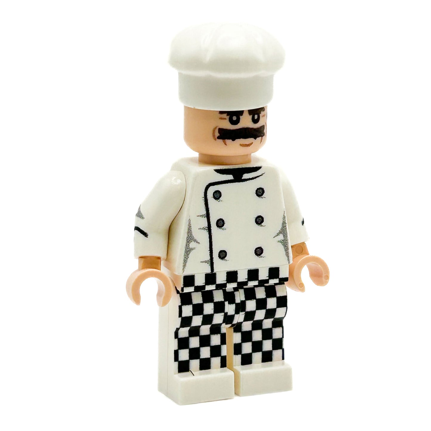 Chef (Male w/ Mustache) Minifig - B3 Customs B3 Customs