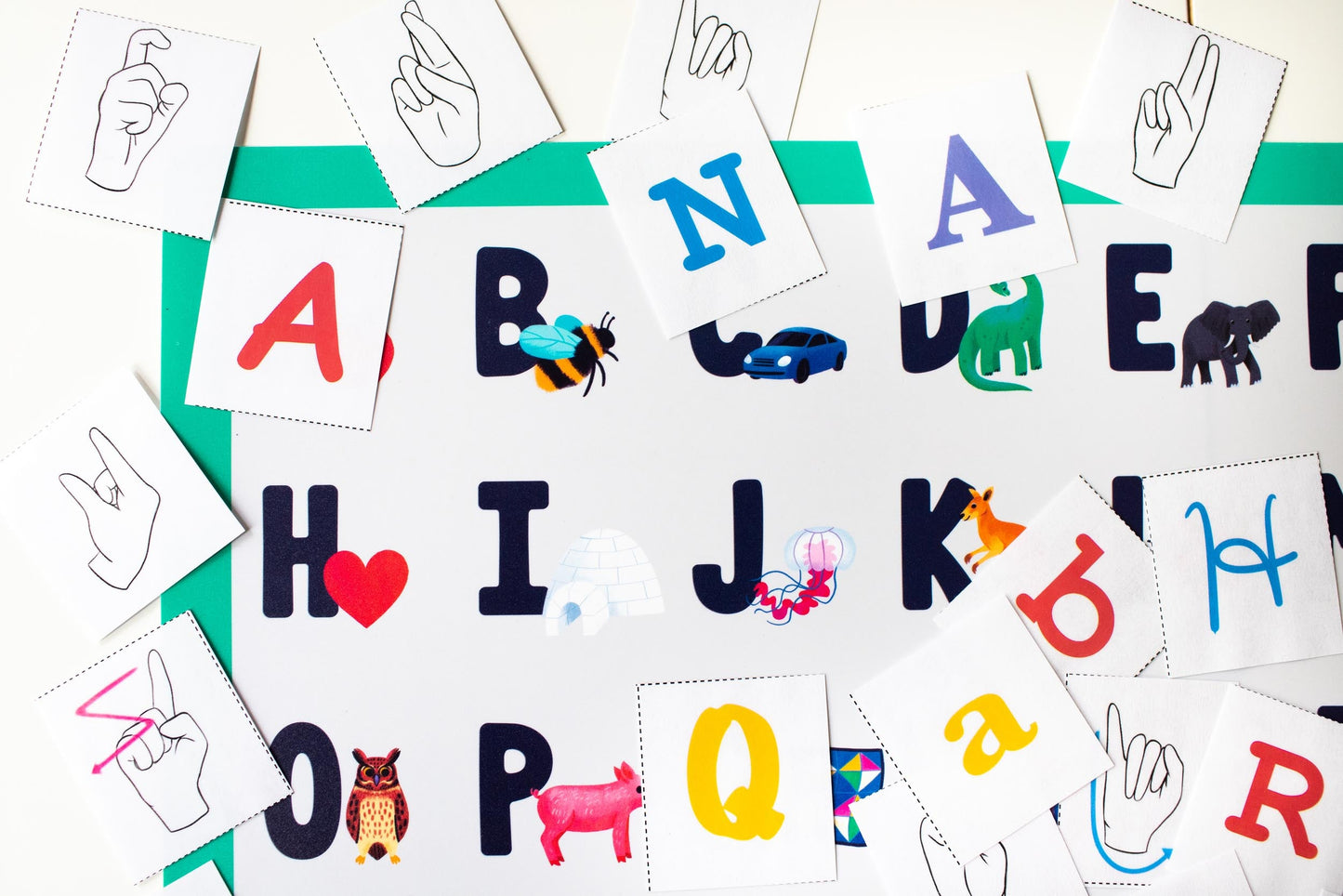 Alphabet Placemat: Learning ABCs & Sign Language for Kids