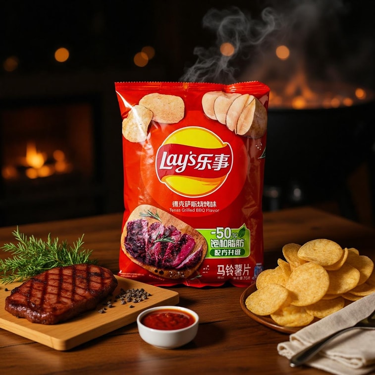 Lay's Texas Grilled BBQ Potato Chips, 2.46 oz Super Anime Store
