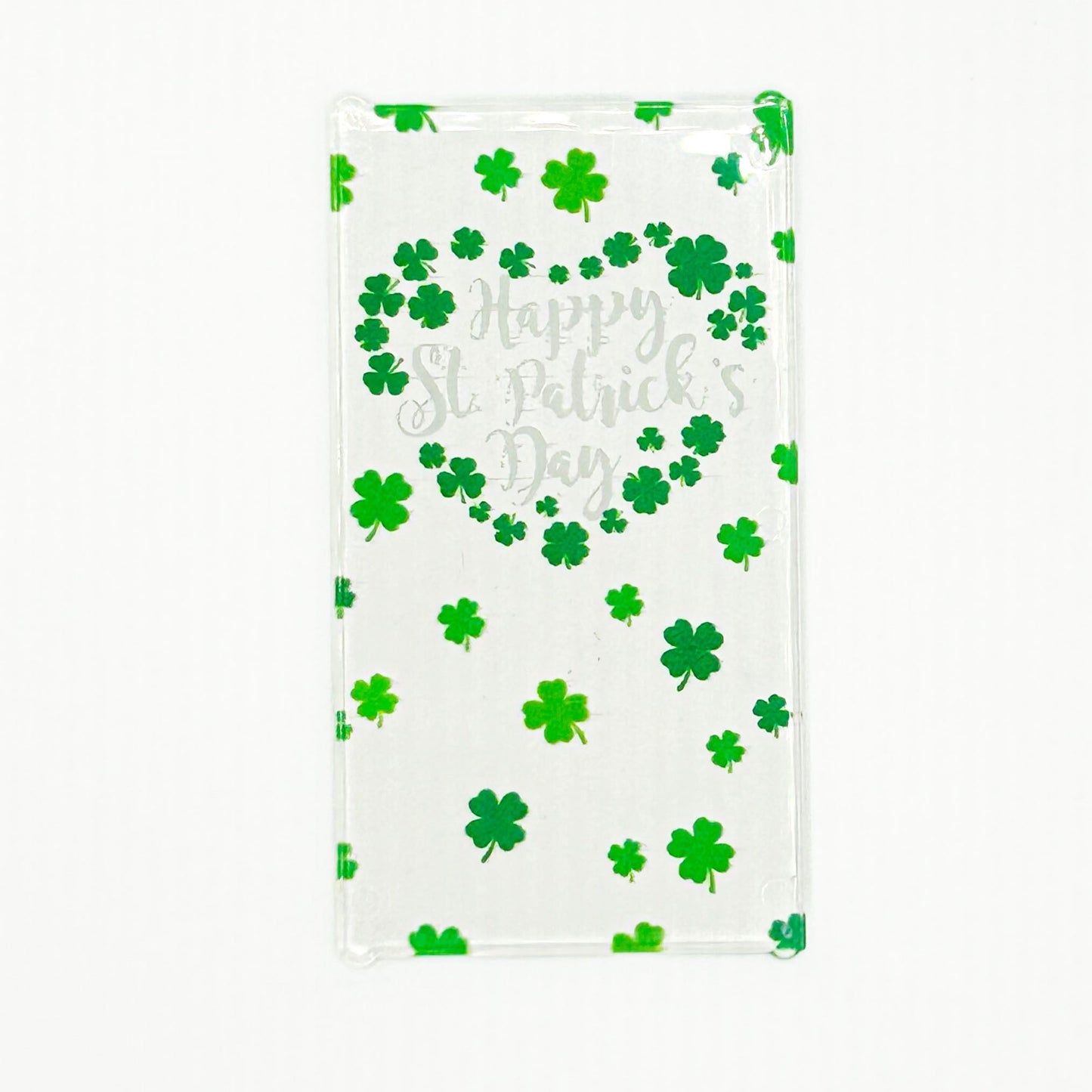 Heart St. Patrick's Day 4x6 Glass Window - B3 Customs B3 Customs