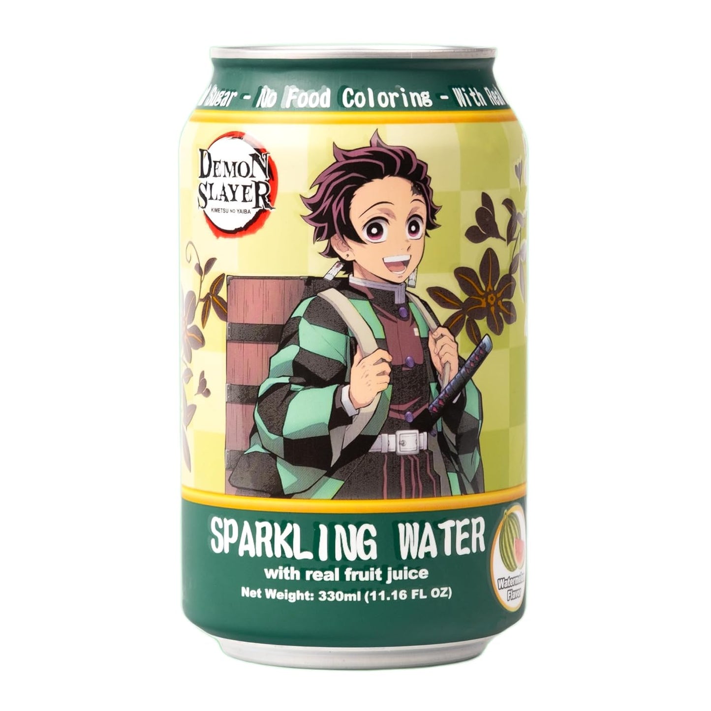 Demon Slayer Watermelon Sparkling Water – 11.16 fl oz (330 ml) Cans – Tanjiro Kamado Collectible Anime Drink (1 Can) Super Anime Store