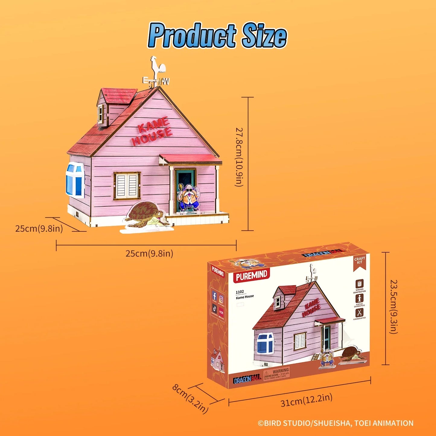 Puremind x Dragon Ball Kame House 3D Puzzle Model Kit - Official Collectible Super Anime Store