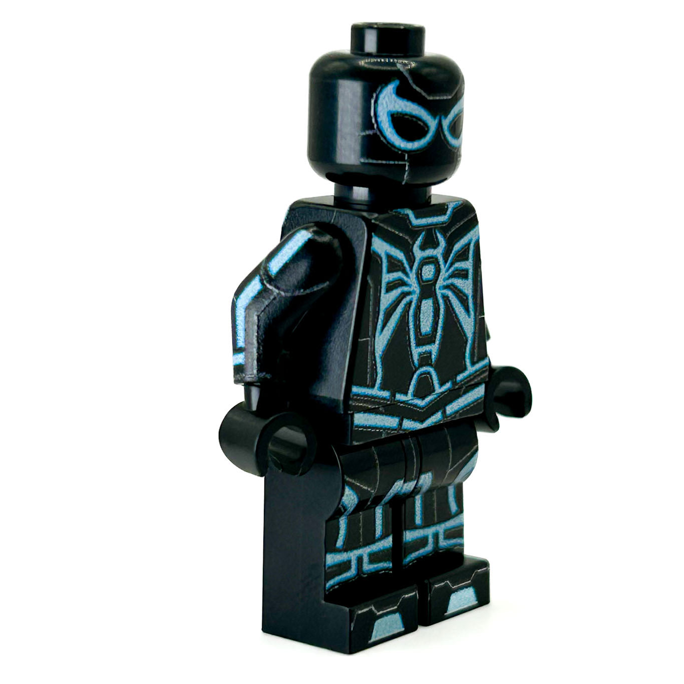 Spidey (Tron-Blue Variant) Custom Minifig made using LEGO parts - B3 Customs B3 Customs