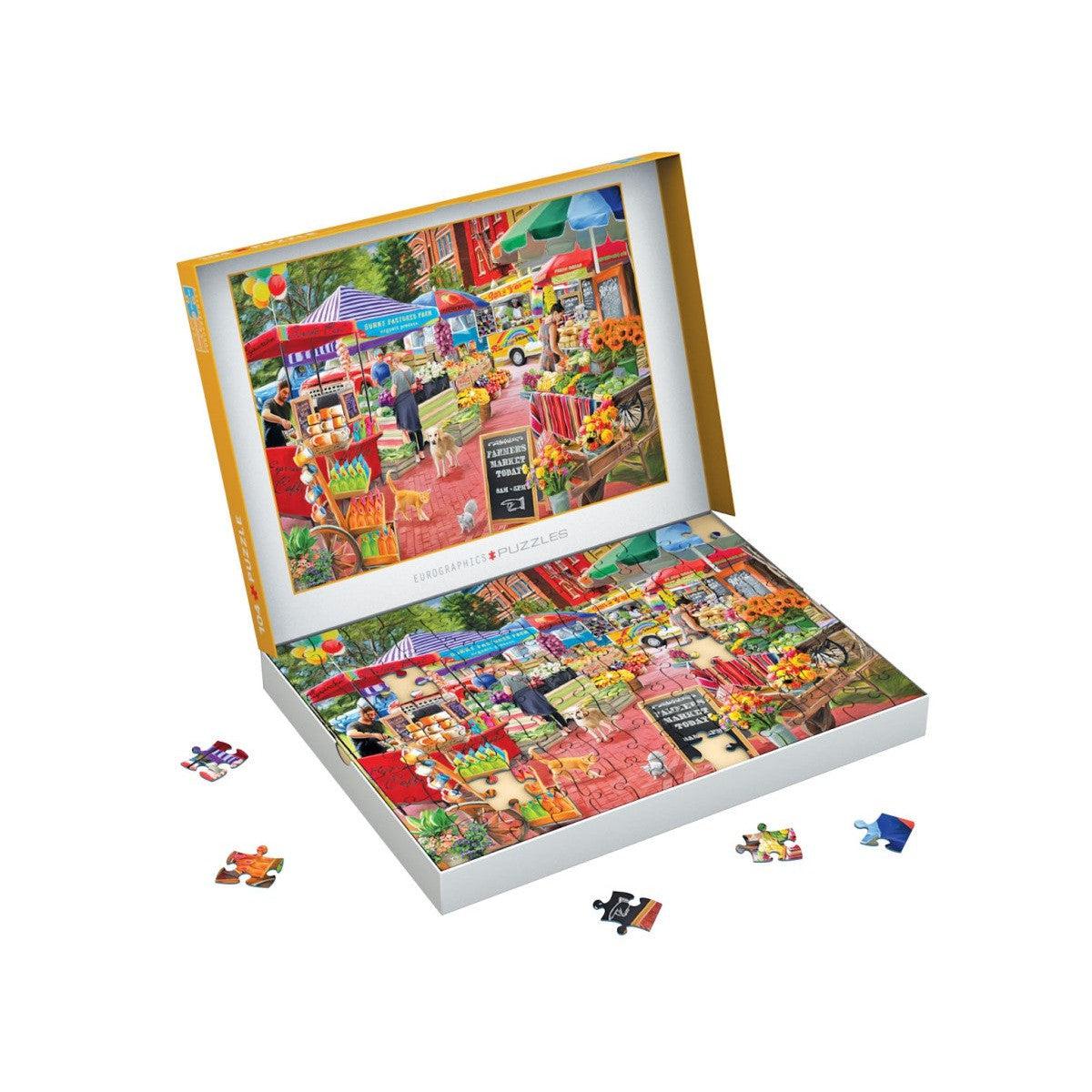 A Day at the Farmer's Market 104 Connecting Pieces Jigsaw Puzzle Eurographics