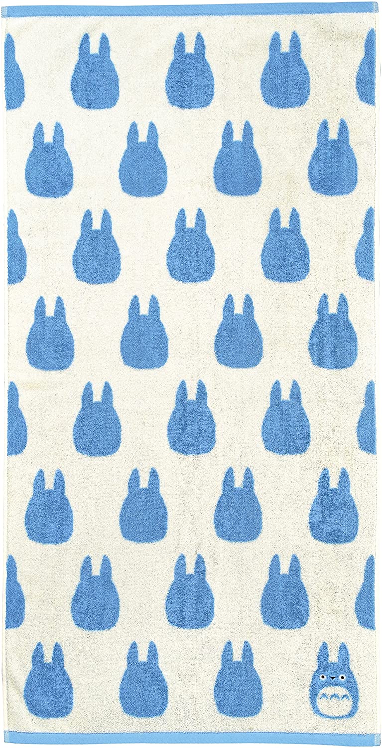 My Neighbor Totoro Silhouette Bath Towel – Light Blue (Studio Ghibli x Marushin) Super Anime Store