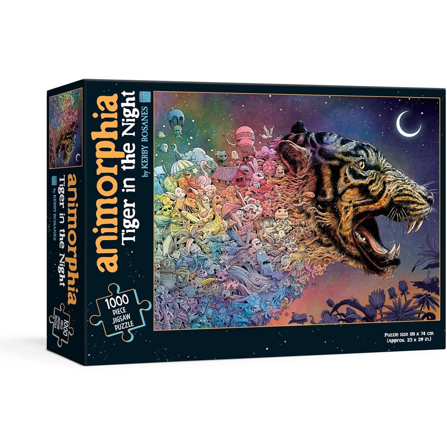 Animorphia Tiger in the Night 1000 Piece Jigsaw Puzzle Plume