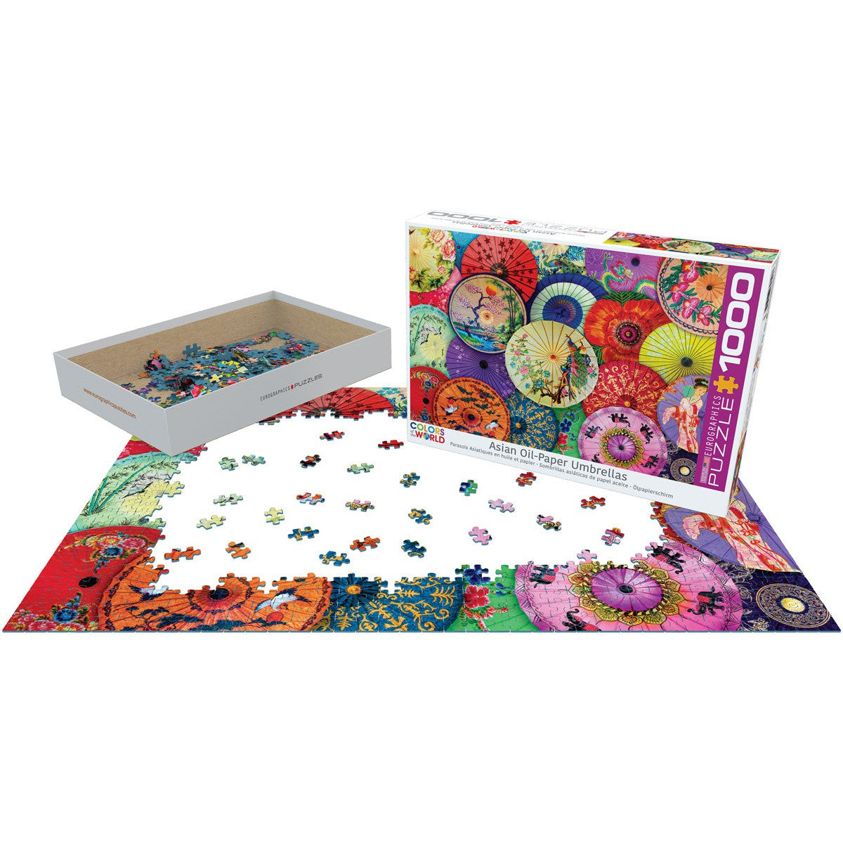 Asian Oil-Paper Umbrellas 1000 Piece Jigsaw Puzzle Eurographics