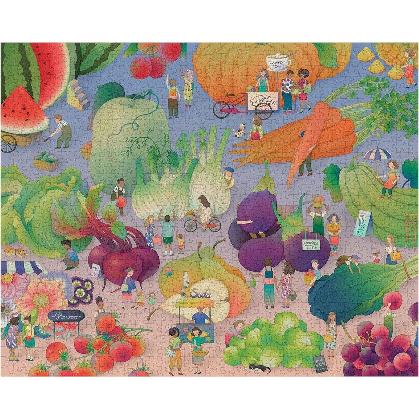 At the Farmers' Market 1000 Piece Jigsaw Puzzle PA Press