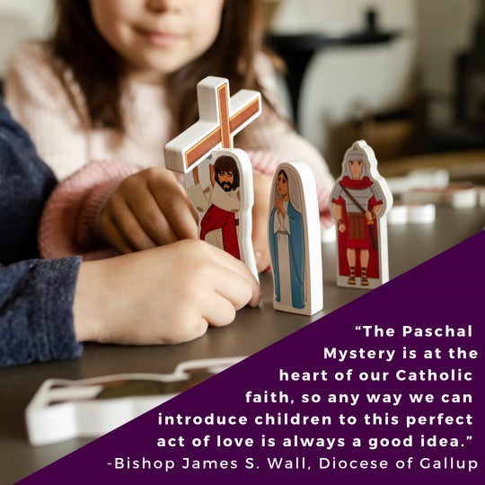 Stations of the Cross Toy Set for Catholic Kids - Jesus, Mary, Roman Soldier. Religious Education for Children.