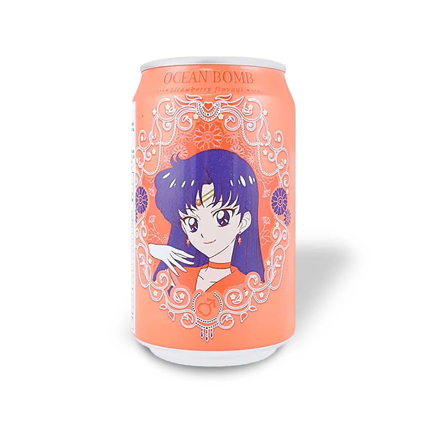 Ocean Bomb Strawberry Flavor Sparkling Water Sailor Moon Sailor Mars (1 Can) Super Anime Store