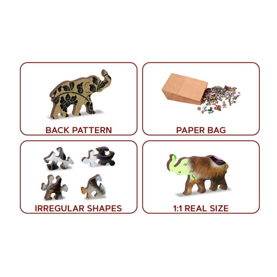 Bear Paradise 300 Piece Wood Jigsaw Puzzle Wooden City