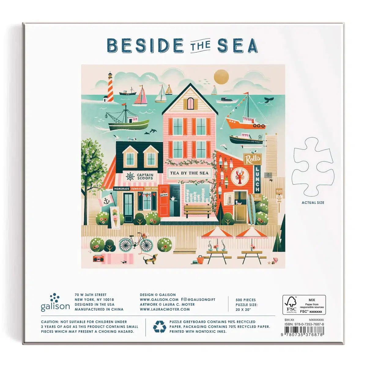 Beside the Sea 500 Piece Jigsaw Puzzle Galison