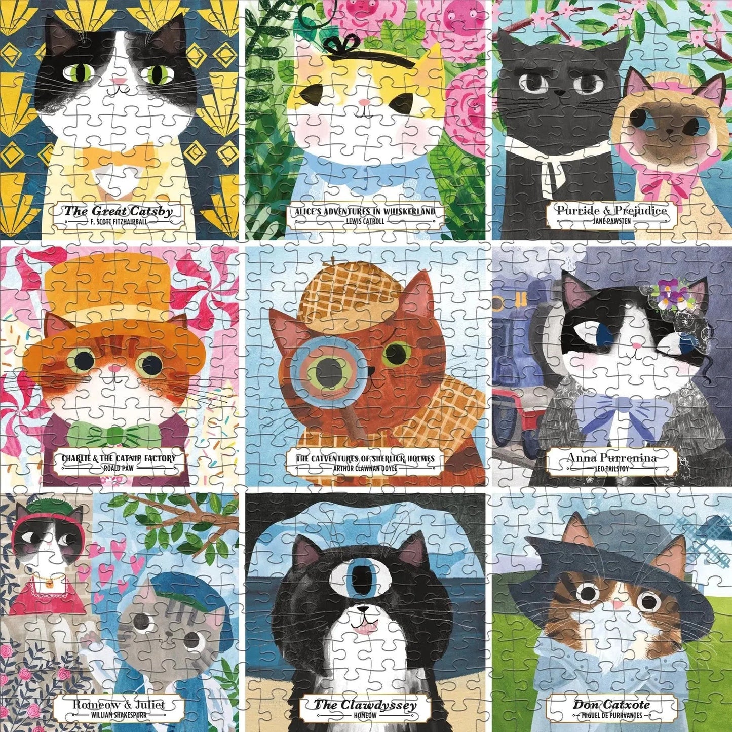 Bookish Cats 500 Piece Jigsaw Puzzle Mudpuppy
