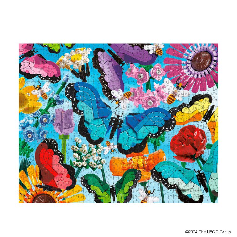 Butterflies & Blooms LEGO 1000 Piece Jigsaw Puzzle Chronicle
