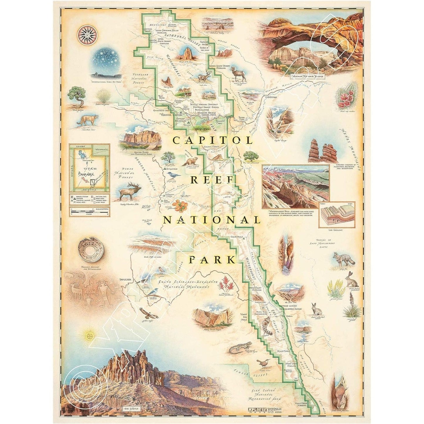 Capitol Reef National Park 1000 Piece Jigsaw Puzzle Xplorer Maps