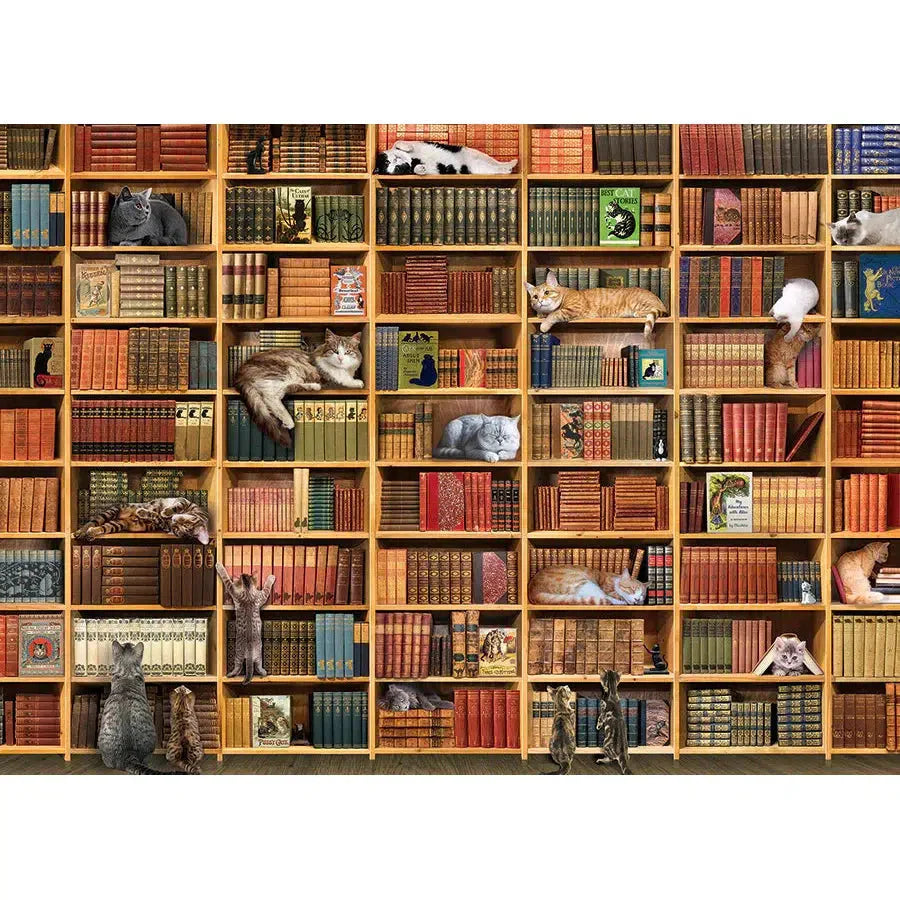 Cat Library 1000 Piece Jigsaw Puzzle Cobble Hill