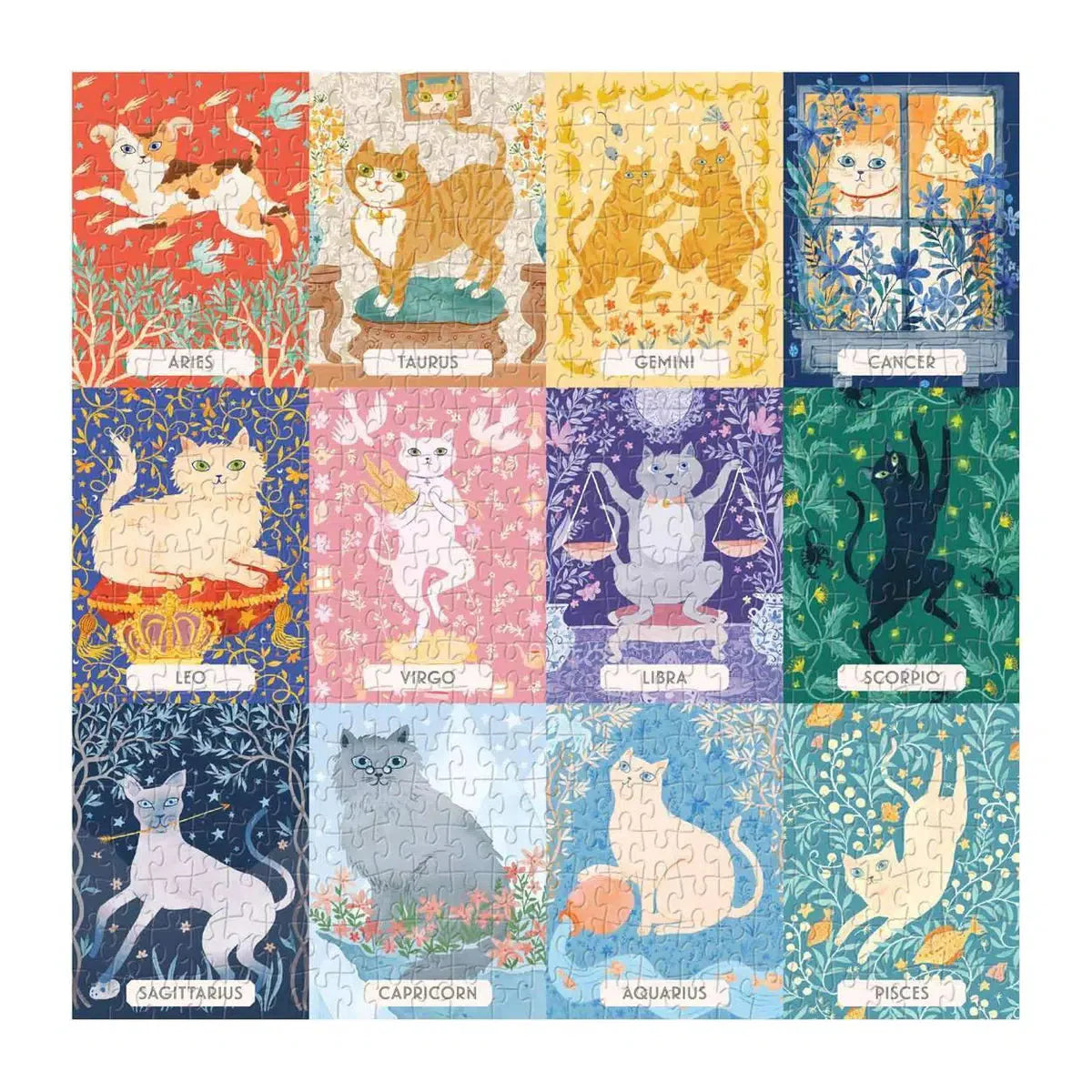 Cat Zodiac 500 Piece Jigsaw Puzzle Galison