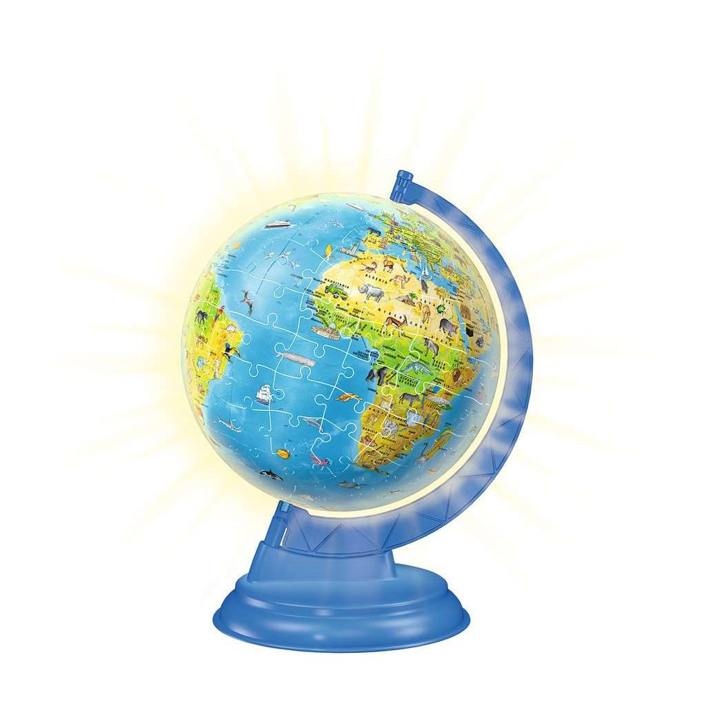 Children's Light-Up Globe 188 Piece 3D Jigsaw Puzzle Ravensburger Puzzle Merchant