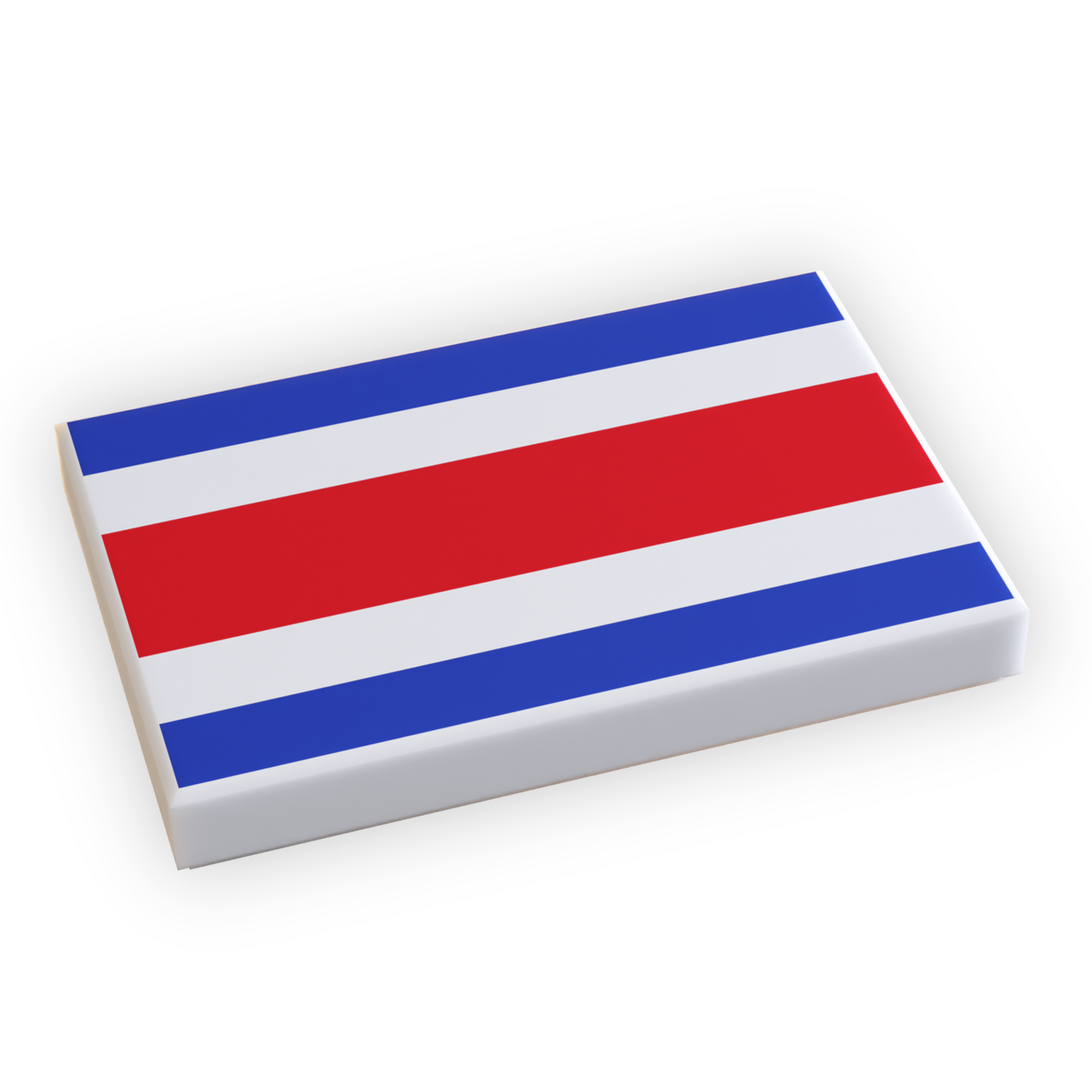 Costa Rica Flag (2x3 Tile) made using LEGO part B3 Customs
