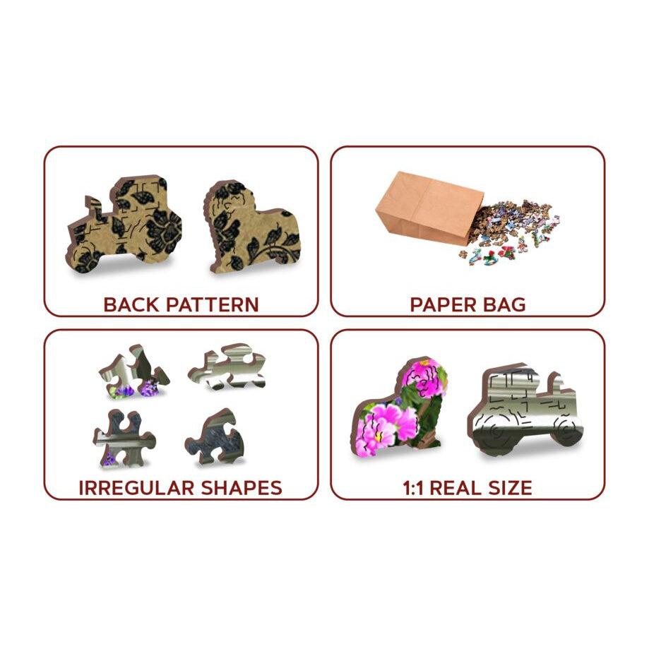 Countryside Garden 505 Piece Wood Jigsaw Puzzle Wooden City