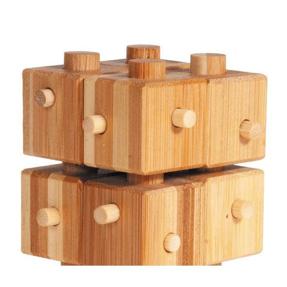 Cube with Sticks 3D Bamboo Puzzle Fridolin Puzzle Merchant