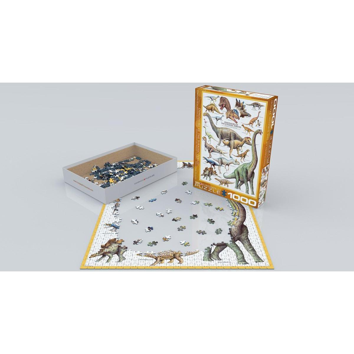 Dinosaurs of the Jurassic Period 1000 Piece Jigsaw Puzzle Eurographics