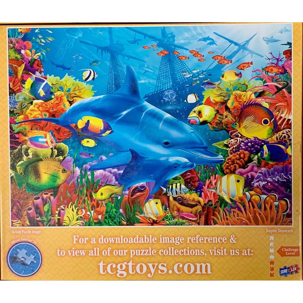 Dolphin Shipwreck Art Gallery 300 Piece Jigsaw Puzzle Sure Lox Puzzle Merchant