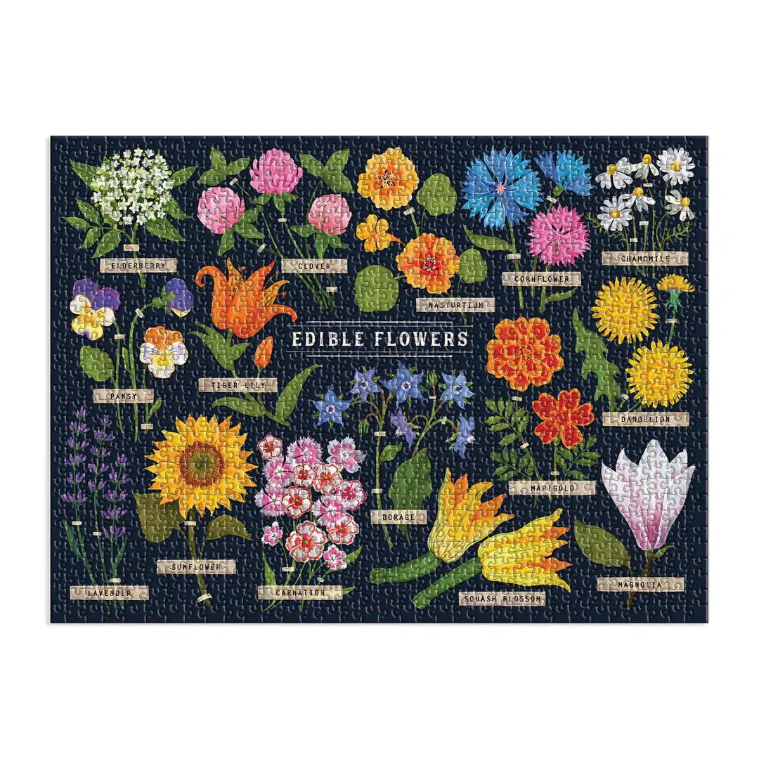 Edible Flowers 1000 Piece Jigsaw Puzzle Galison